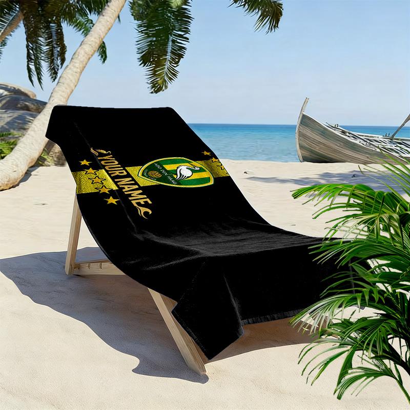 Serviette de plage imprimée ADO Den Haag, Grande serviette douce à séchage rapide pour la plage, le camping, la natation
