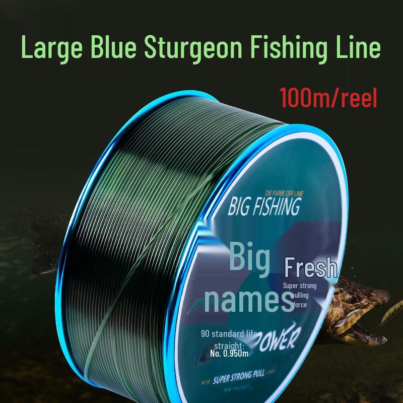 German Imported Big Catfish Strong Pull Fishing Line Set - Genuine Nylon for Main & Sub-line, Ideal for Grass Carp & Giant Fish