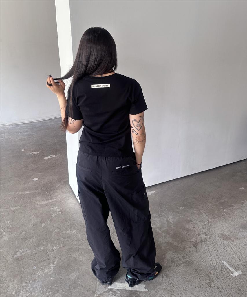 Solnelliagabeuliel Solnelia Gabriel/ Solnelia Gabriel Signature Logo Crop T-Shirt