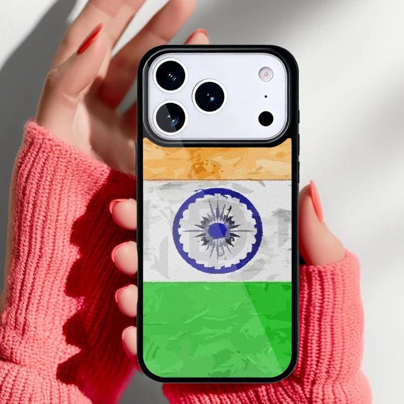 India Indian Flag Phone Case for iPhone 17 16 15 14 13 Pro Max Back Cover for 12 11 Pro Coque
