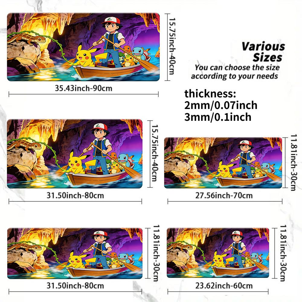 Lucario Desert Sketch Run TCG Playmat NonSlip Desk Mat 30x80x0.2cm