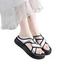 2025 Summer New Daily Casual Wear One Pedal Thick-soled Small Fragrant Beach Shoes Cross with Cool Slippers Women