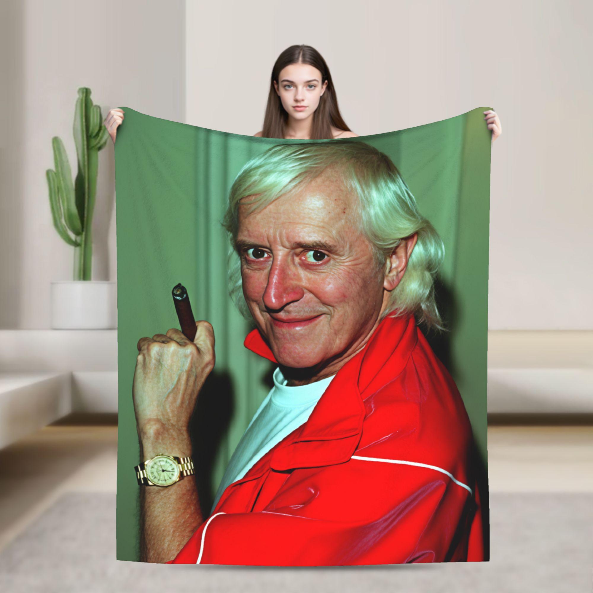 Exquisite Fashion Items Unisex Jimmy Savile Blankets Travel Flannel Throw Blanket For Couch Chair Sofa Bed Warm Custom Quality Bedspread Gift