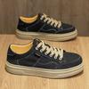 College Style Canvas Breathable Board Shoes Flat Bottom Low Top Lace-Up Sports Trendy Shoes Cold Sticky Men'S Shoes
