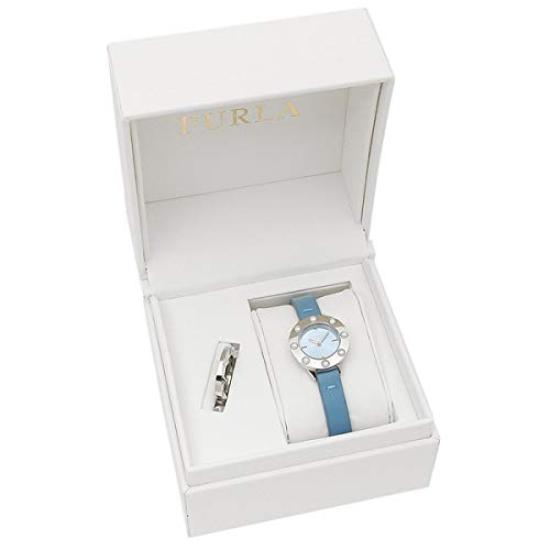 Furla watch FURLA leather club double bezel ladies watch wristwatch blue R4251116506 8033288820925