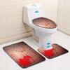 Personality Thriller Bathroom Toilet Three-Piece Floor Mat Door Mat Bathroom Carpet Now