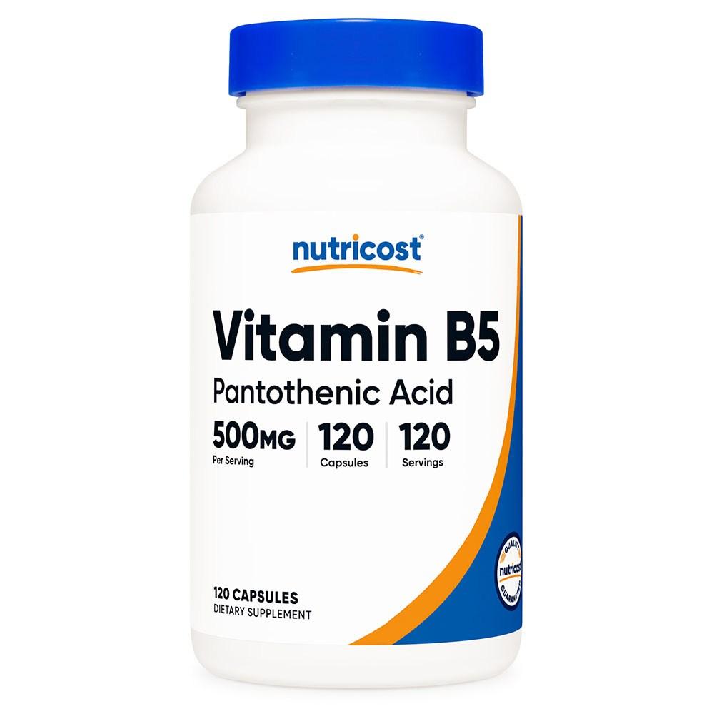 Nutricost Vitamin B5 Pantothenic Acid 500mg Capsules 1 pcs 120 Tablets