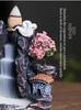 Creative High Mountain Water Resin Backflow Incense Burner - Sandalwood & Agarwood Indoor Ornament