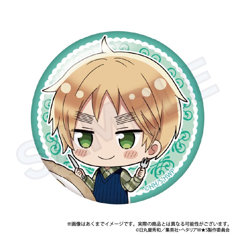 Y Line Hetalia Trading Badge Tinplate Box of 8 WorldStars Yummy! Ver. Vol.1 57mm