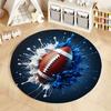 shipping naxt day! Dynamic Splash Football Rug for Sports Enthusiasts round carpet for home sofa bedroom, gift