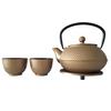 Cast Iron Kettle 0.8L Infuser Tea Strainer + 2 Cups + Tray