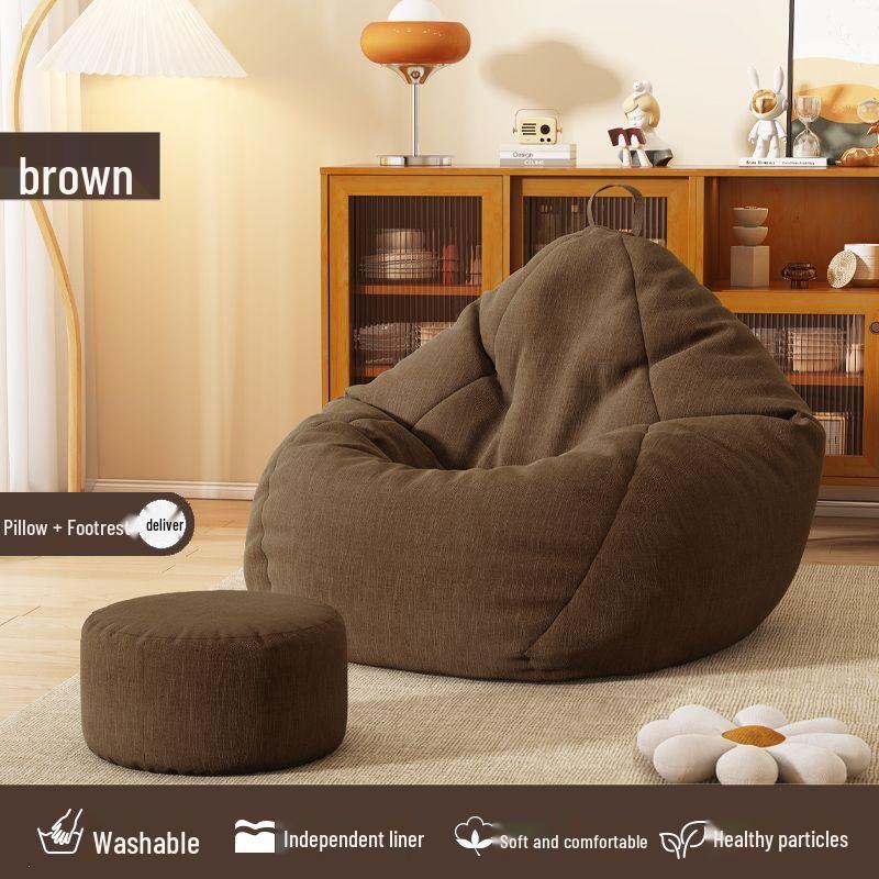 Lazy Recliner Sofa: Convertible Beanbag Chair for Balcony & Bedroom