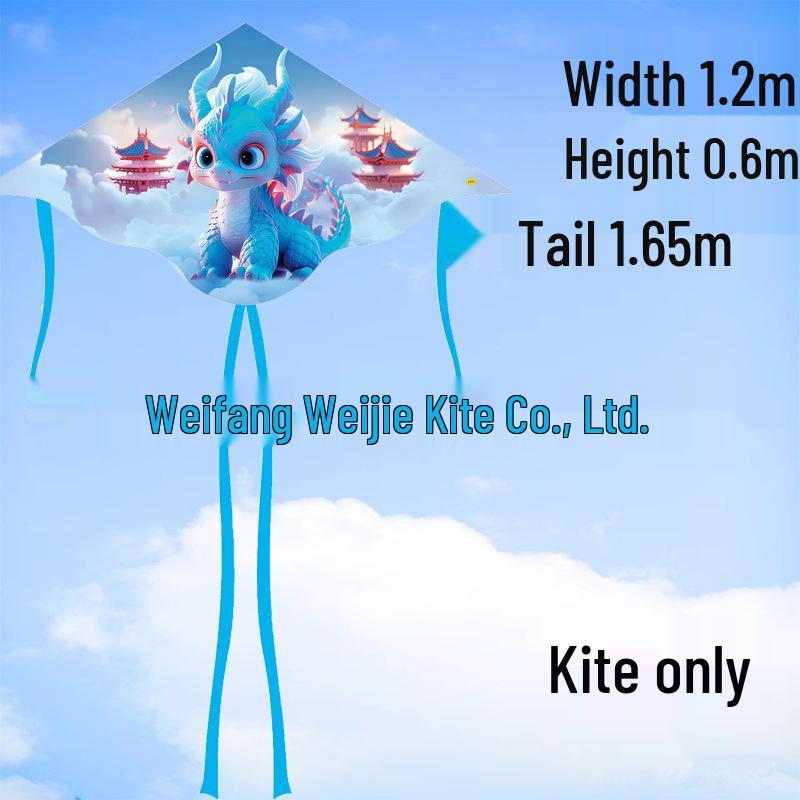 Weifang Pterodactyl Cartoon Kite for Kids - Easy to Fly in Light Breeze, Free Shipping