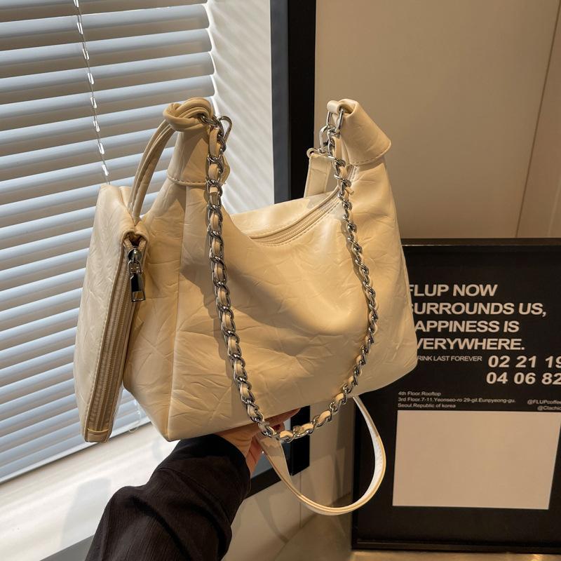 Premium textured bag women's 2025 new chain bag fashionable shoulder underarm bag women's versatile messenger dumpling bag