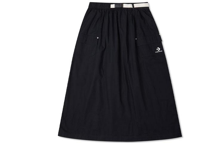 Converse Casual Long Skirts Women s Black Thin Mid Length A Line Skirt 10022972-A03 S