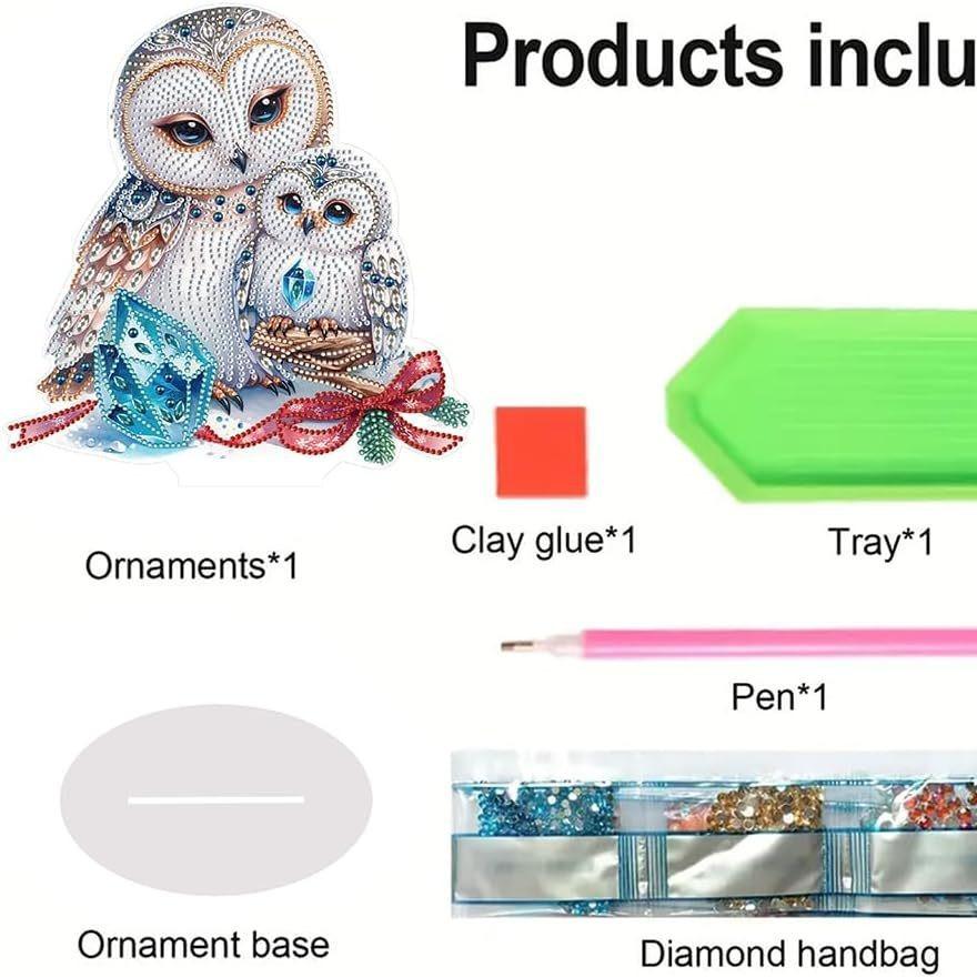 

Акриловий матеріал Односторонній Кришталевий Діамант Настільна Табличка-Орнамент One Size білий