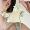 Minority Design Resin Flower Necklace Korean Style Tassel Earrings  Birthday Gift