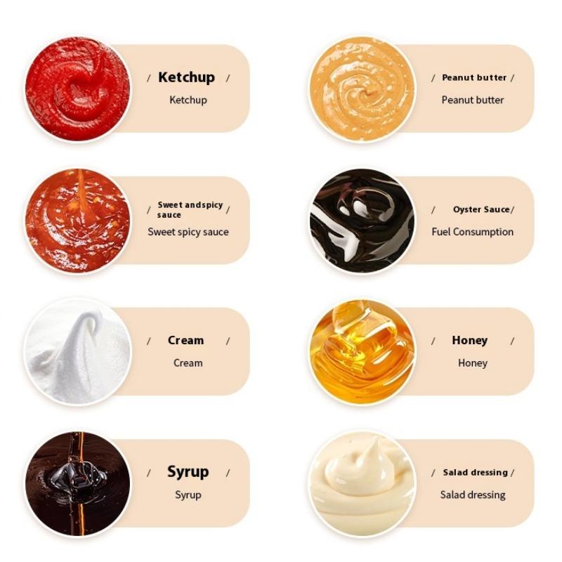 350/650 Ml Plastic Squeeze Bottles Condiments Dispenser Ketchup Mustard Sauce And Seasoning Bottle Kitchen Utensils