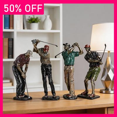 Sammlerstück Skulptur Amerikanische Golf Figur Ornament Büro Arbeitszimmer Harz Schreibtischdekoration Sport Thema Stereoskopische Dekoration
