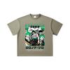 T-shirt Unisex in Cotone Pesante 260 GSM Filato Doppio Titolo 32 100% Cotone Pezzo Unico Stampa V74 Zoro