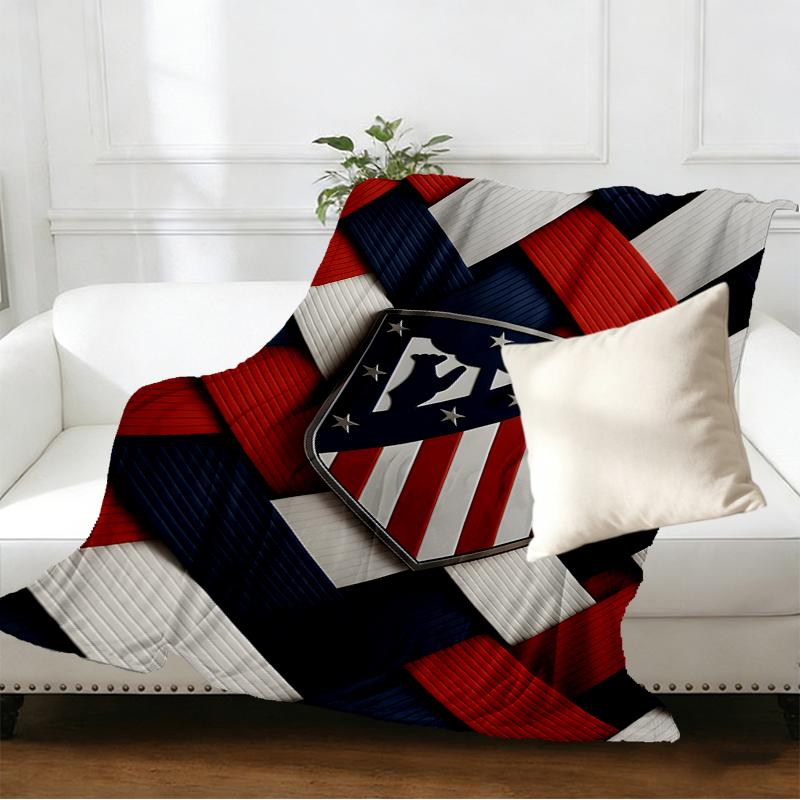 Coperta con Stampa Atletico Madrid - Morbida e Confortevole, per Camera da Letto, Viaggio, Divano, Decorazione per la Casa - Regalo di Compleanno o Natale per un Amico
