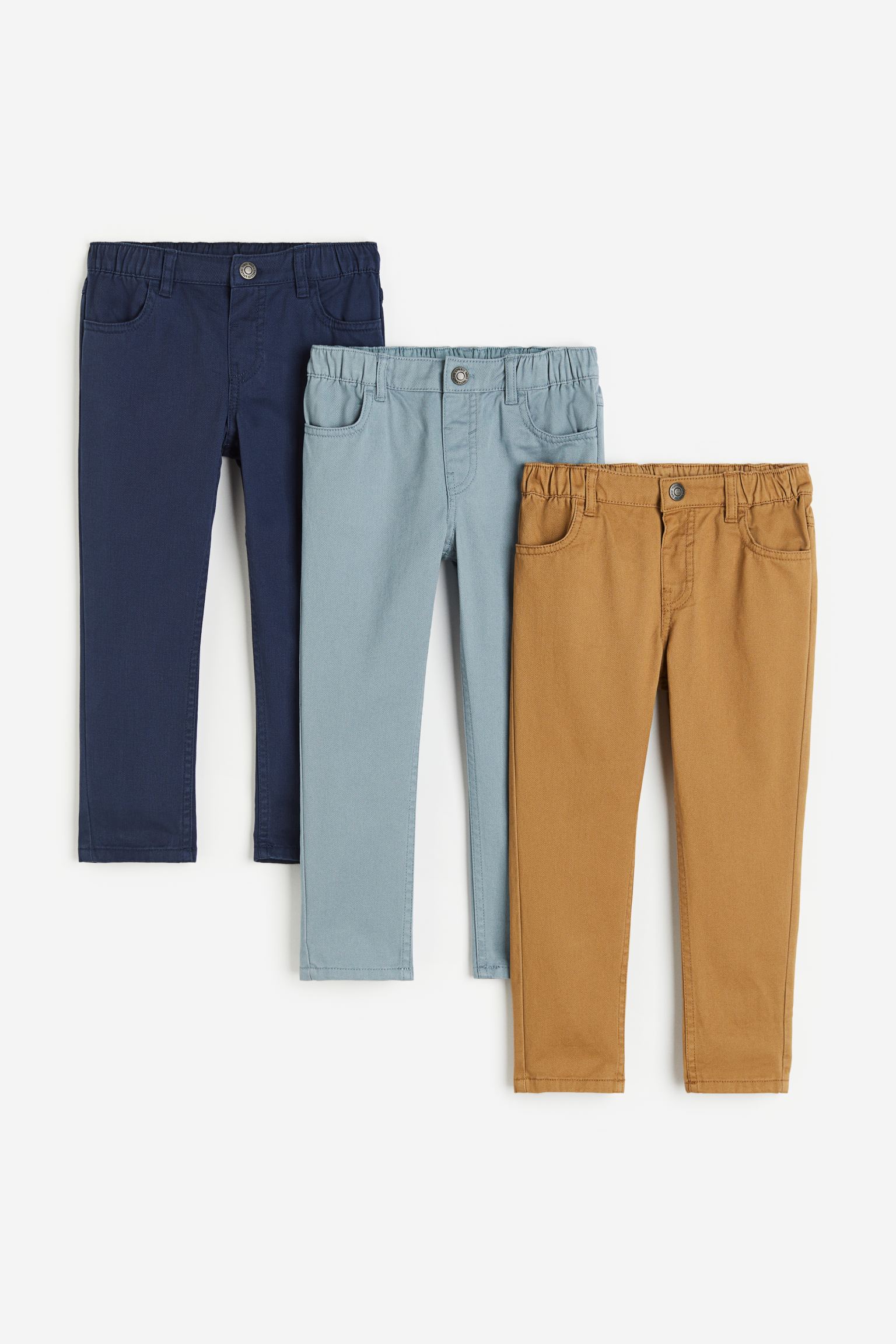 

3-pack cotton twill trousers