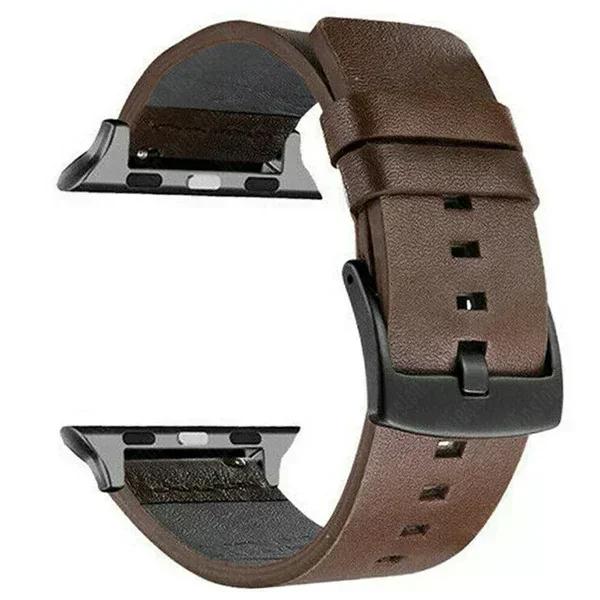 Leather Strap for Apple Watch Ultra 2 Band 49mm 9 8 7 45mm 41mm High Quality Strap for IWatch Series 6 SE 5 4 44mm 40mm Correa