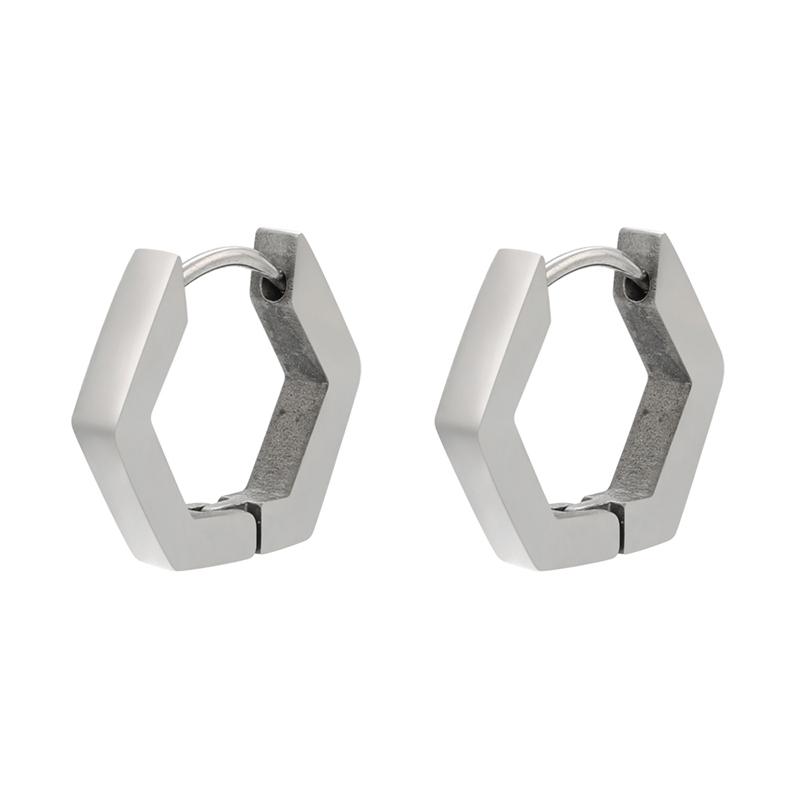 Stainless Steel Earrings Geometric Shapes Triangle/Heart/Rectangle Fade-Resistant Hypoallergenic Nickel-Free Jewelry Earrings