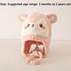 Cartoon Kids Earflap Beanie Thick Plush Lined Infant Winter Cap Toddler Warm Hat  Cold Weather