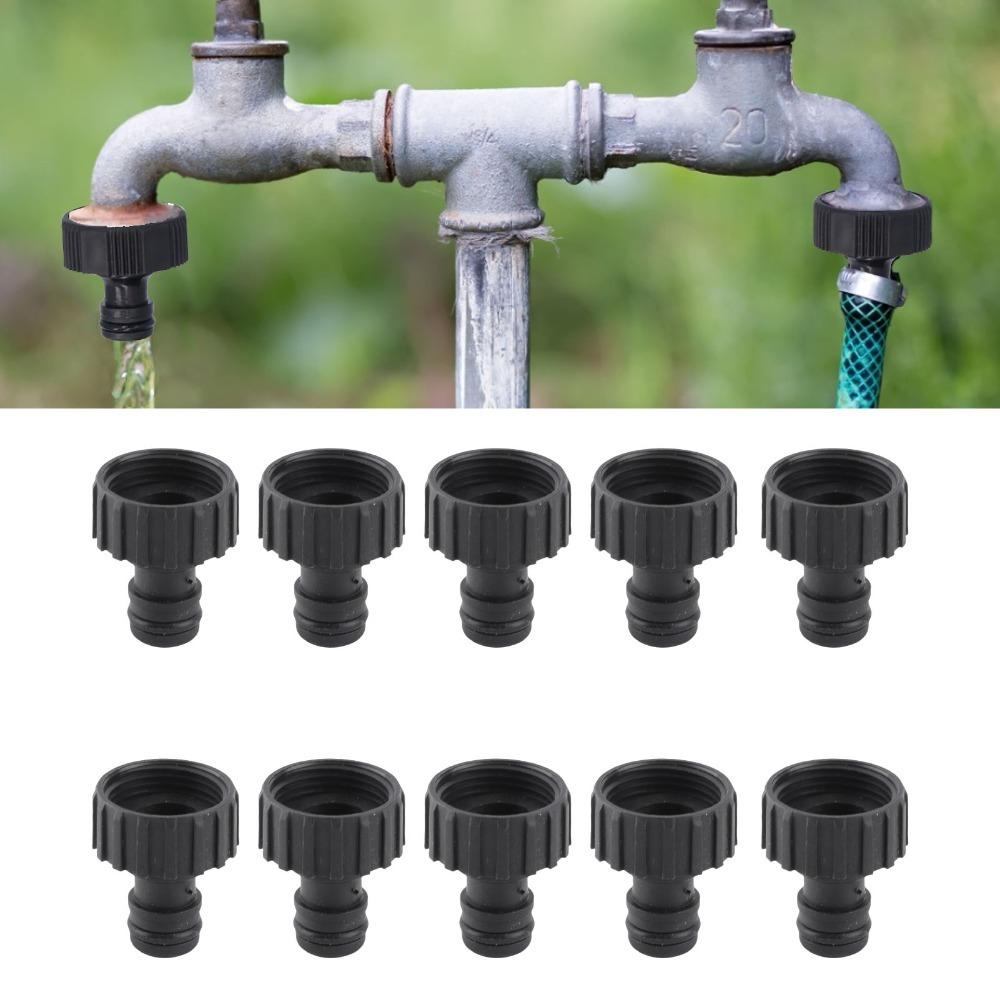 10Pcs Black Hose Connector G1 Female Thread Stable Hose Connector Hose Adapter  Home Garden Use G3/4  Female Thread
