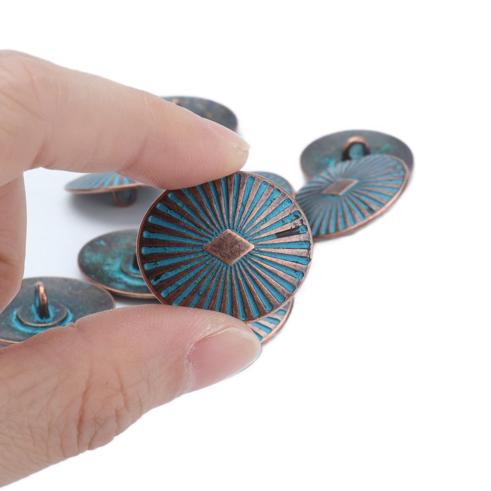 20pcs 25mm Diameter Vintage Buttons Single Hole Decorative Sewing Buttons For Coat