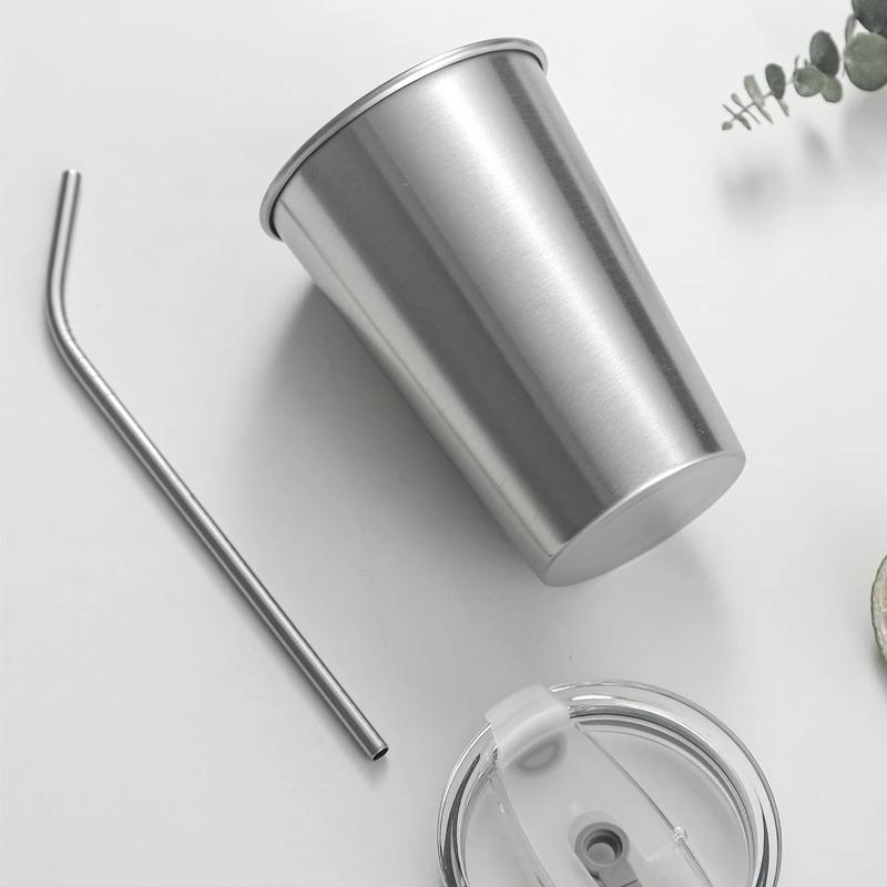 Stainless Steel Cold Drink Cup, Stainless Steel Water Cup, Not Easy To Break, Stackable, Reusable, Suitable For Children'S Trave