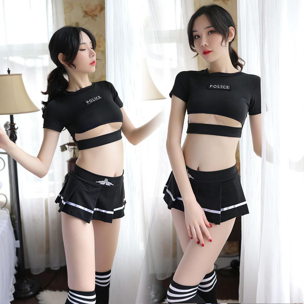 Sex Underwear Uniform Black Pure School Girl Clothing Breast Large Size Sexy Mini Skirt Uniform Temptation Pure Desire Suit