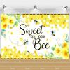 Fondo de Abejita de Dibujos Animados Decoraciones para el 1er Cumpleaños de Niños Suministros para Fiestas Niña Miel Niño Revelación de Género Banner para Baby Shower Accesorios