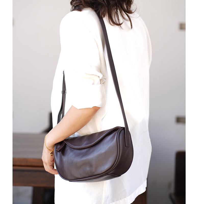 

Charming Retro Leather Crossbody & Shoulder Bag - Genuine Cowhide, European & American Style