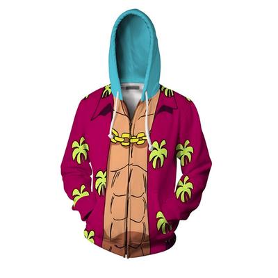 6 Colors New Fashion 3D Print ONE PIECE Anime Zipper Hoodies Zip Up Hooded Sweatshirts Harajuku Hoodies Hip Hop Sweatshirts
