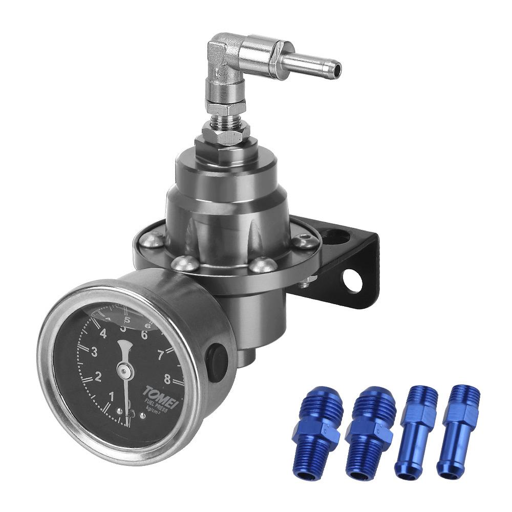 Universal Aluminum Vehicle Refitting fuel Supercharger Adjustable Fuel Pressure Regulator with Gauge Kit car Pressure Regulators 5