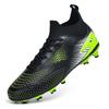 32-47 Bambini Uomo Taglia Grande Scarpe da Calcio High Top Chiodi Lunghi Outdoor Antiscivolo Scarponcini da Calcio