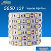 12V/24V High Brightness 5050 LED Strip Light, 60 LEDs/m, Gold Wire, Copper Bracket, Sanan Chip, Total 300 LEDs.