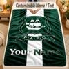 Flannel BlanketPlymouth Argyle FC Custom Name Text Personalized Soft Warm Throw Blanket Home Decor Gift