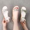 Sommar kilklacksandaler Platta Kvinnliga Studentskor Bekväm mjuk sula Halkfri All-match Arbetar gravid mamma Skor