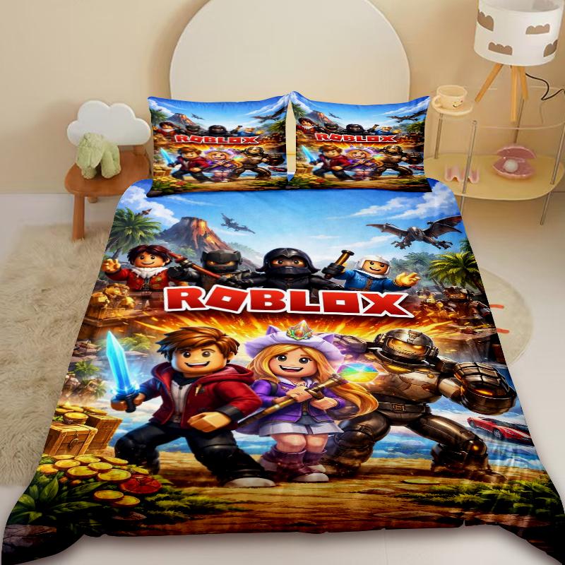 Roblox Duvet Cover Cartoon Game Teens Bedding Set Comforter Cover Soft Bedroom Dormitory Home Decor Best Gifts