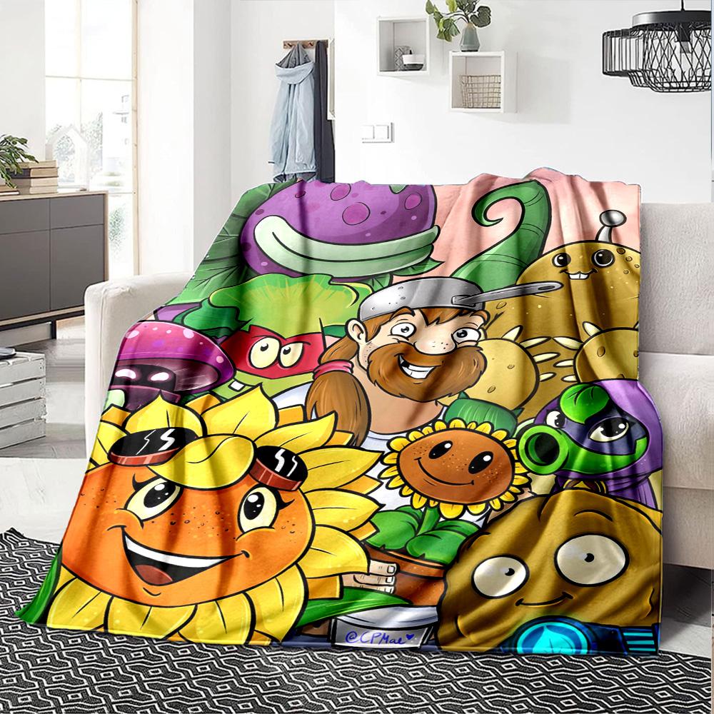 Plants Vs. Zombies Blanket Soft Warm Cozy Suitable for Bedding Seaside Livingroom for All Occasions Modern Style Birthday Christmas Gift Blanket