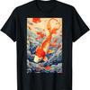 Koi Carp Fish Kawaii Cherry  Blossom Sakura Hokusai T-Shirt