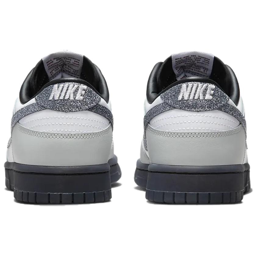 New Nike Dunk Low Lx Glitter Swoosh White Light Smoke Grey Women's HQ3462-191
