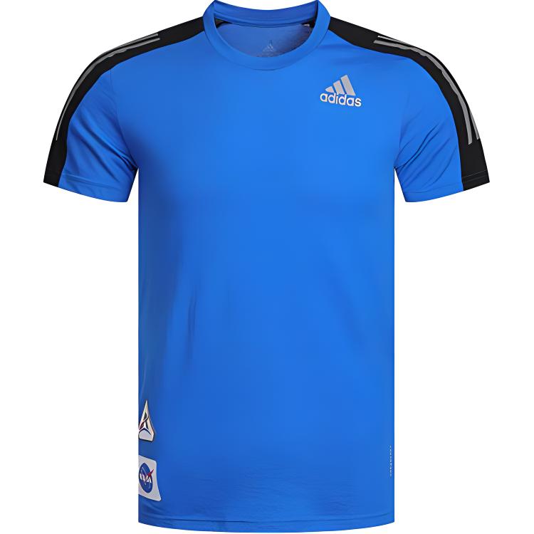 Adidas T Shirts Men s Blue Crew Neck Moderate GP5804 XL