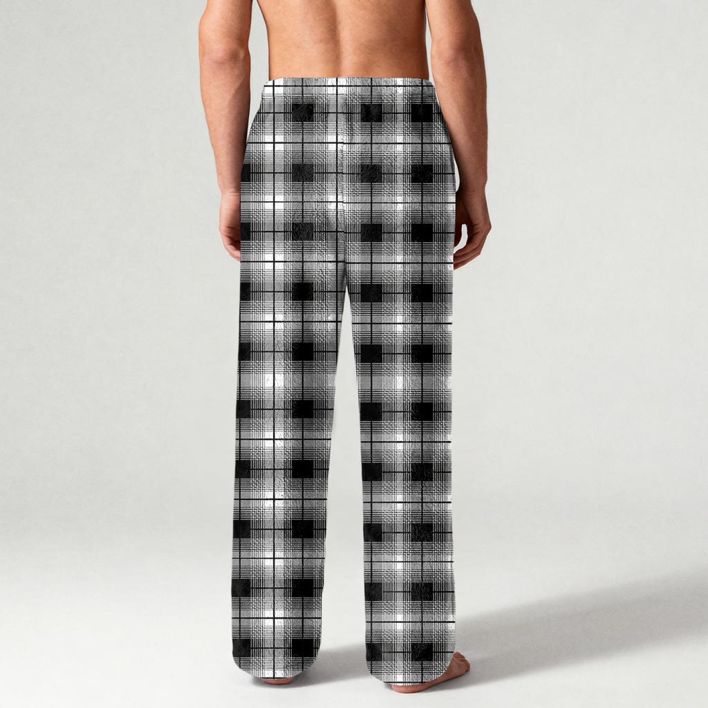 Herren Kordelzug Tasche Flanellhose Homewear Schlafhose