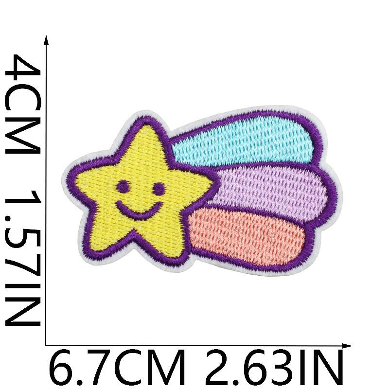 Unicorn Corolla Embroidery Cloth Sticker Fantasy Flying Horse Patch Sticker Bag Decoration Chapter Boy Rainbow Diamond Embroidery Label