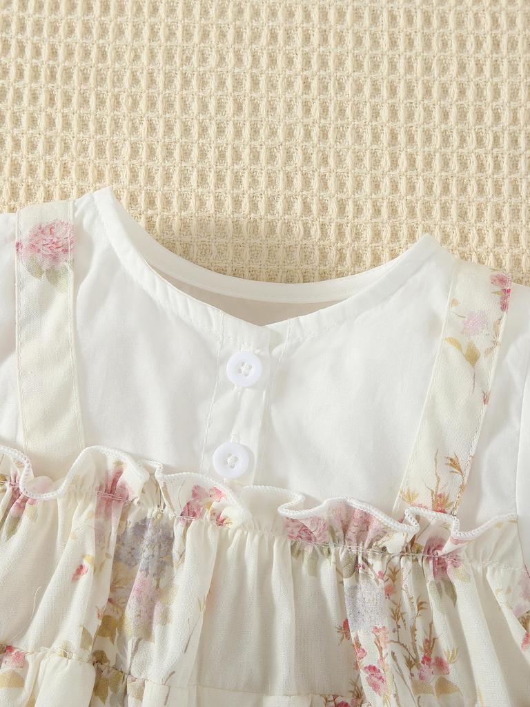 Letní Korejský Princeznovský Dětský Obleček 2025 - Šatičky na Ramínka & Overálek pro Kojence