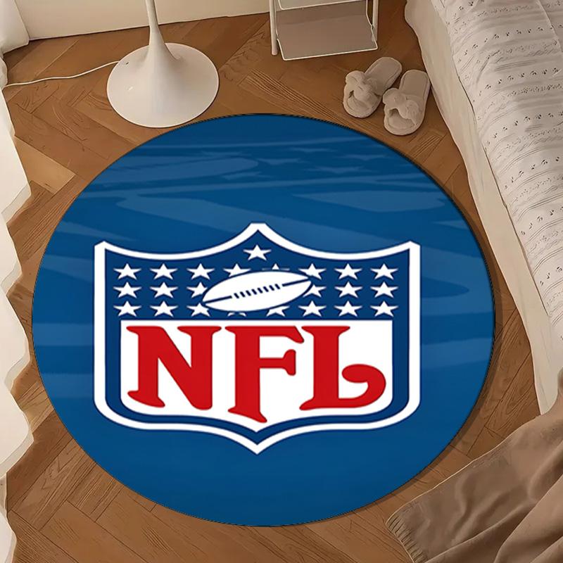 NFL Team Collection Round mat, Anti-slip Circle Carpet Chair rug For livingroom,Bedroom, doormat home decor Gift Christmas Gifts